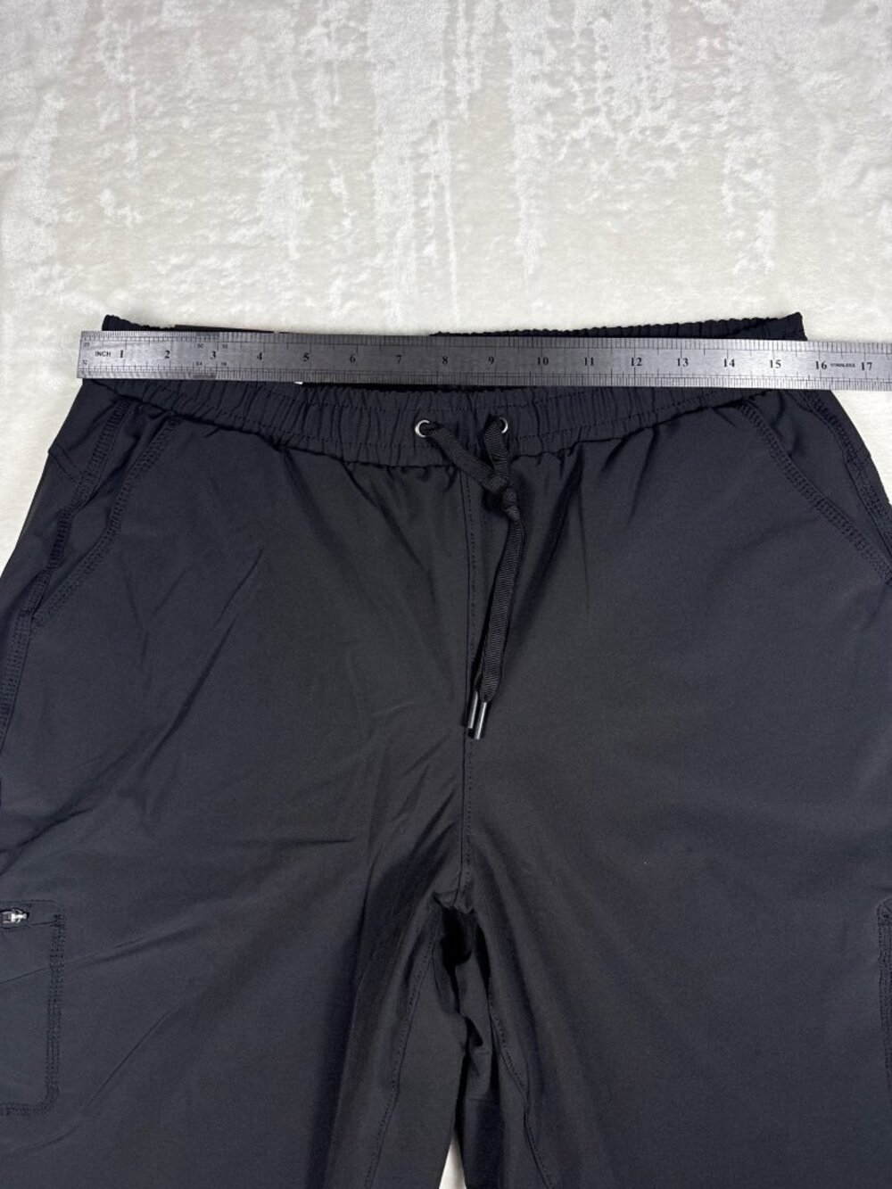 Merrell Womens Black Fleece Lined Cargo Pants Size M Elastic Waist Drawstring Cl - Picture 6 of 8